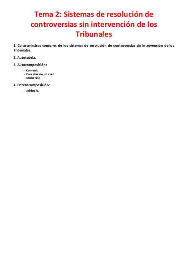 Miniatura del documento Tema 2 - Sistemas de resolución de controversias sin intervención de los Tribunales.pdf