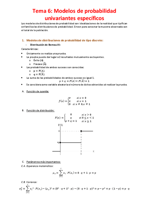 Miniatura del documento Tema 6 - Modelos de probabilidad univariantes específicos.pdf
