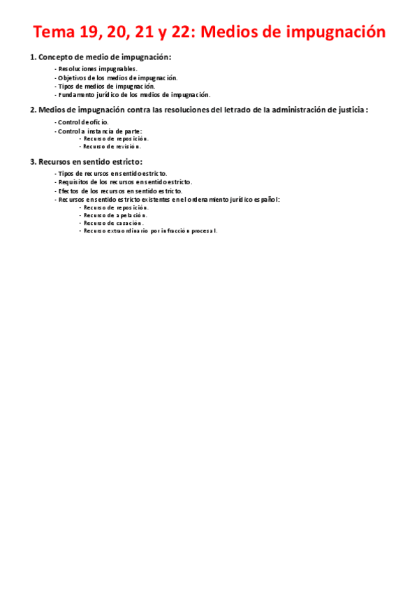 Miniatura del documento Tema 19- 20, 21 y 22 - Medios de impugnación.pdf