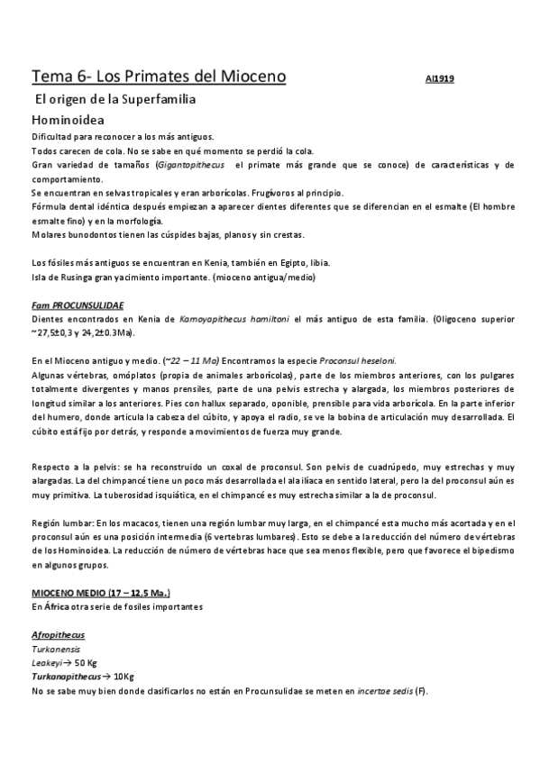 Miniatura del documento Tema 6 - Los Primates del Mioceno.pdf