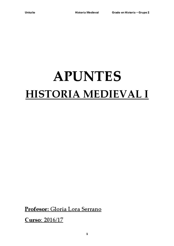 Miniatura del documento Apuntes de Historia Universal de la Edad Media I.pdf