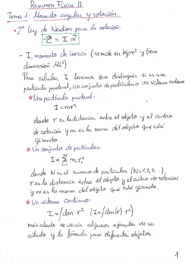 Miniatura del documento Resumen Tema 1 - Momento angular y rotación.pdf