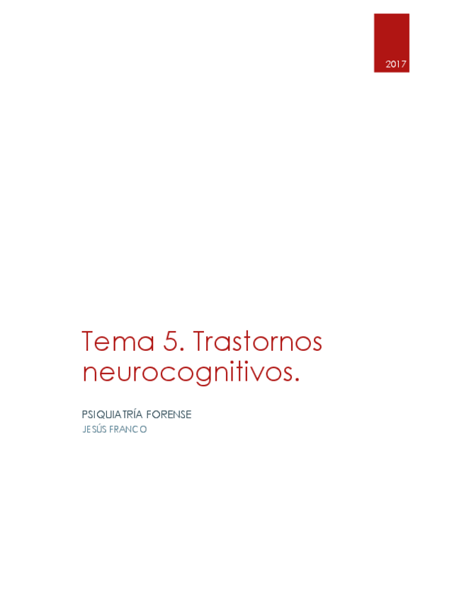 Miniatura del documento Tema 5. Trastornos neurocognitivos.pdf