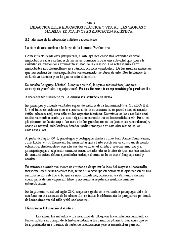 Miniatura del documento Tema 3. Pedagogía de las Artes visuales y plásticas.pdf