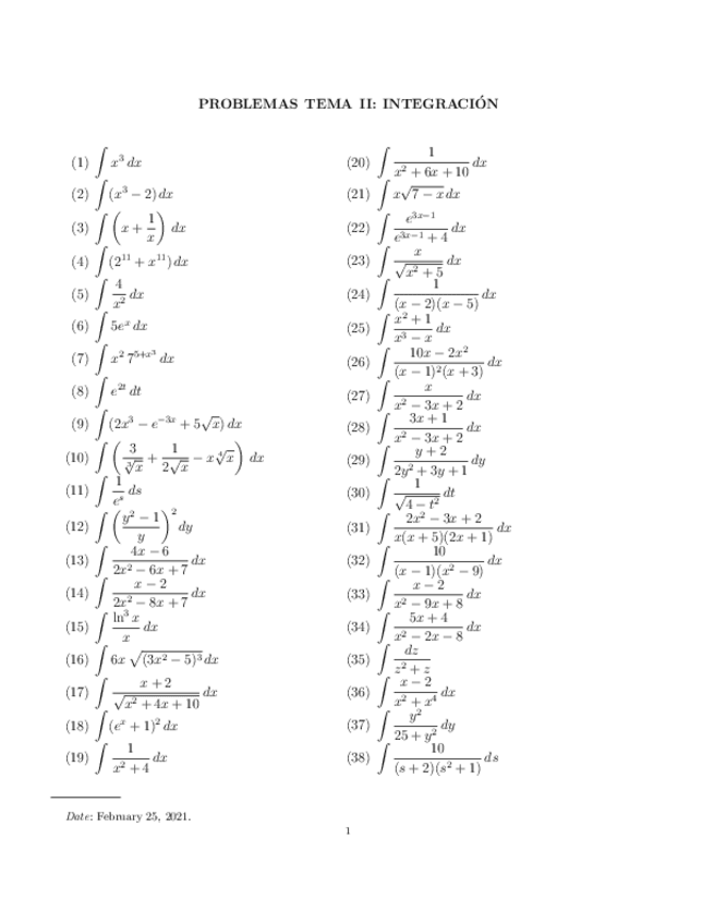 Miniatura del documento Problemas-Tema-2-Integrales-.pdf
