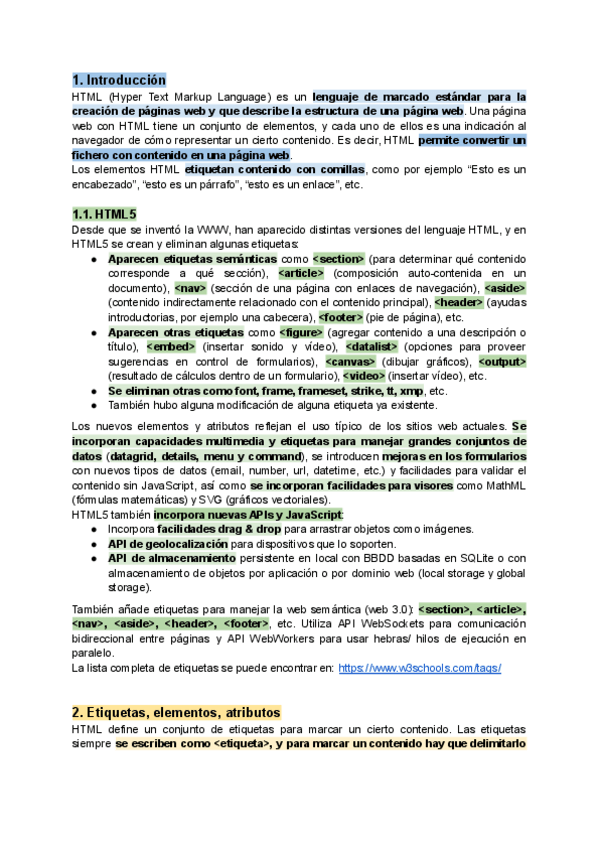 Miniatura del documento Tema 2. HTML. Panorámica de HTML