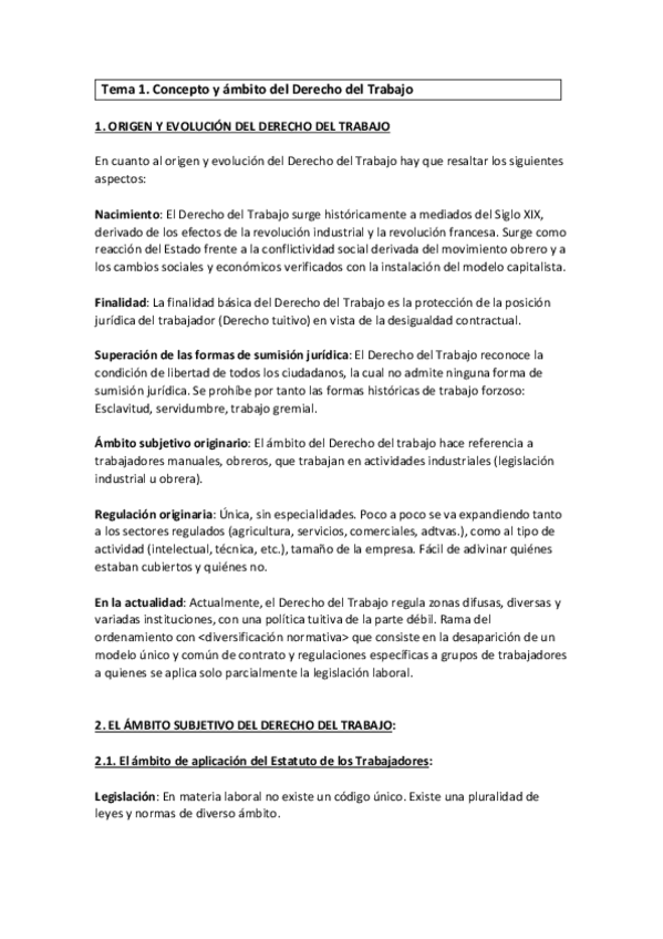 Miniatura del documento Tema 1. Concepto y ambito del Derecho del Trabajo.pdf