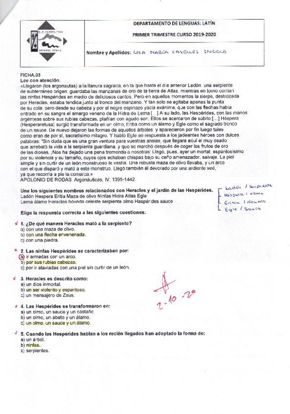 Miniatura del documento Ficha 3 Tema 1 Latín