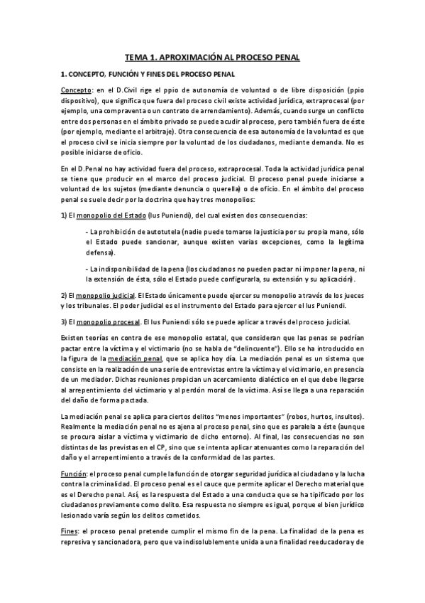 Miniatura del documento tema 1 procesal penal- apuntes.pdf