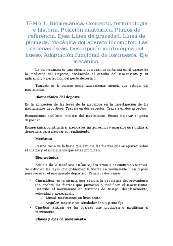 Miniatura del documento Tema 1. Introducción Biomecánica.docx