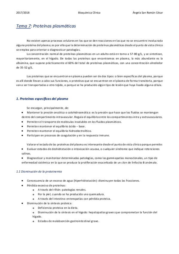 Miniatura del documento Tema 7. Proteínas plasmáticas.pdf