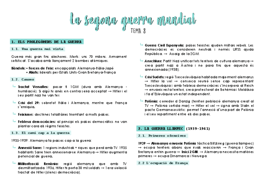 Miniatura del documento Socials - La segona guerra mundial