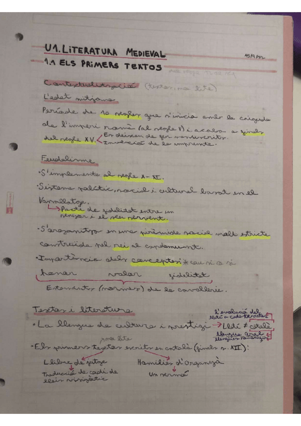 Miniatura del documento Literatura medieval U1 (no acabados)