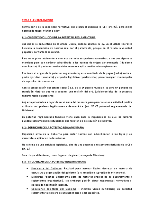 Miniatura del documento RESUMEN TEMA 6. EL REGLAMENTO.pdf