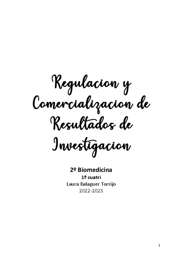 Miniatura del documento Regulación y Comercialización de Resultados de Investigacion - Temas 1-4 (Ana).pdf