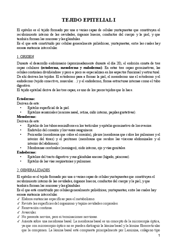 Miniatura del documento TEMA 1: Tejido epitelial I.pdf
