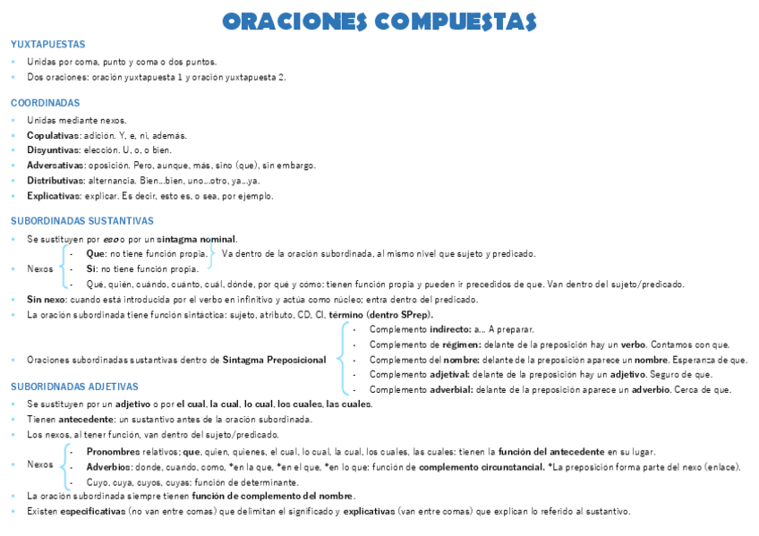 Miniatura del documento SINTAXIS - ORACIONES COMPUESTAS