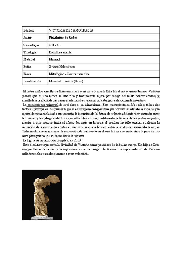 Miniatura del documento Victoria de Samotracia