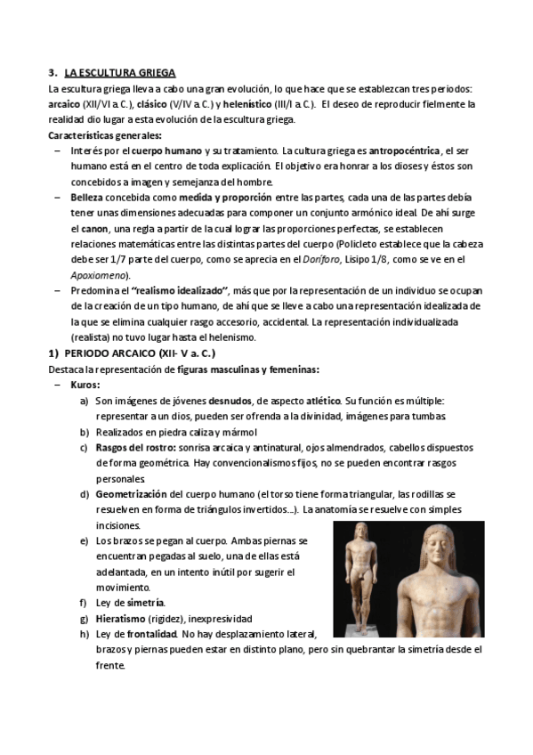 Miniatura del documento Escultura griega