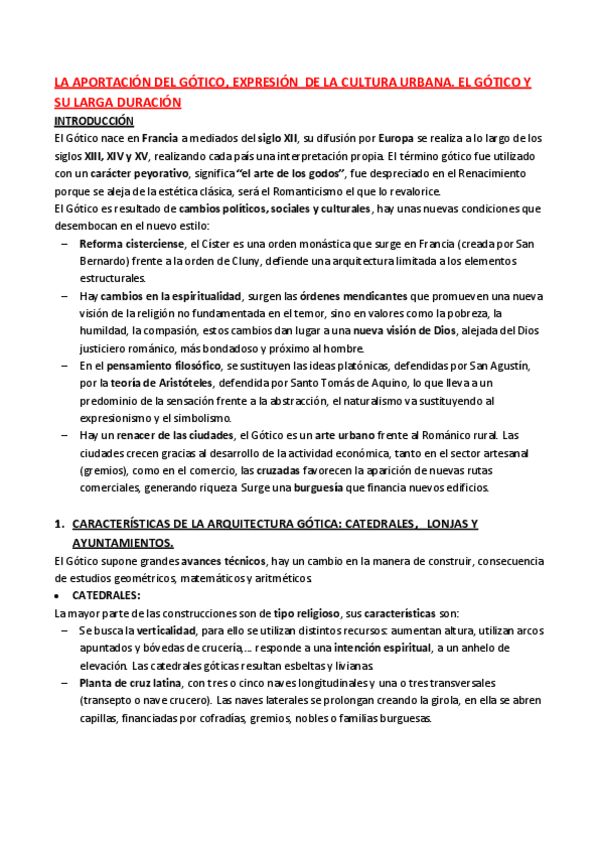 Miniatura del documento Arquitectura gótica 
