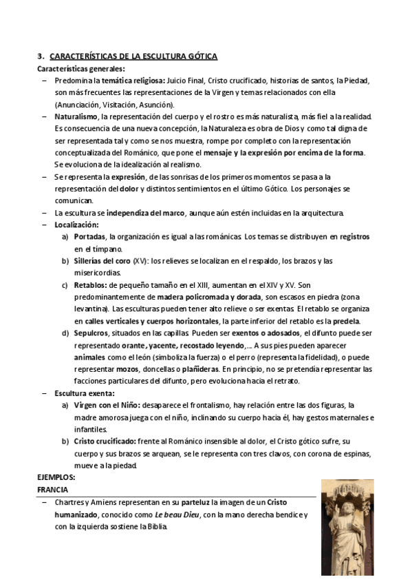 Miniatura del documento Escultura gótica 
