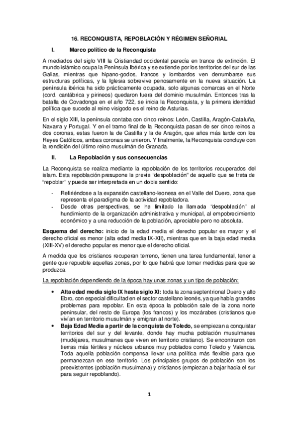 Miniatura del documento Reconquista y repoblación