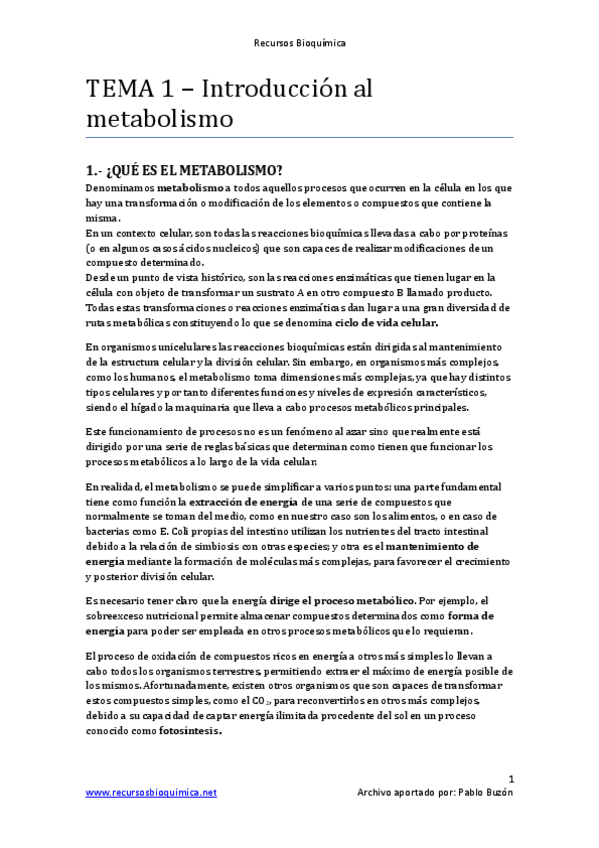 Miniatura del documento Tema 1 - Introducción al Metabolismo.pdf