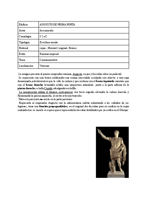 Miniatura del documento Augusto de Prima Porta