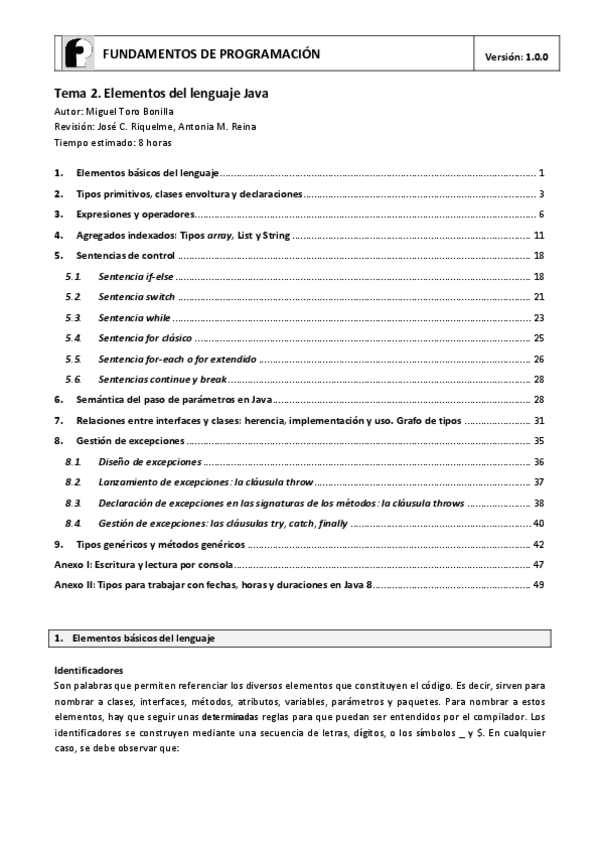 Miniatura del documento Tema 2-Elementos del lenguaje Java.pdf