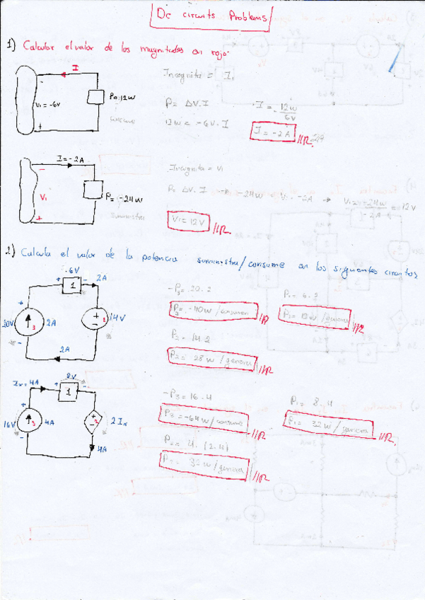 Miniatura del documento Boletin-DC circuits exercises. Solución