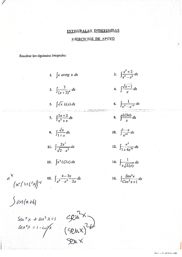 Miniatura del documento Ejercicios solucionados Integrales Indefinidas Mates-I.pdf