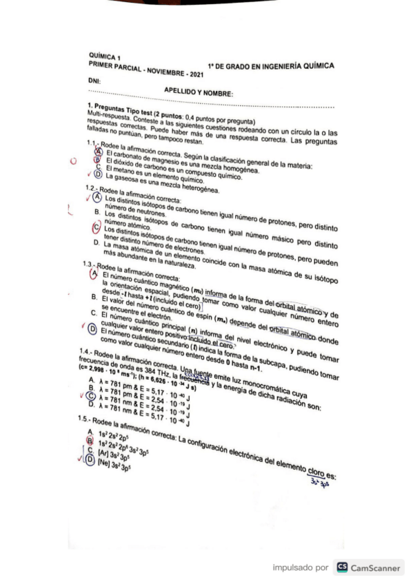 Miniatura del documento Examen Química I.pdf