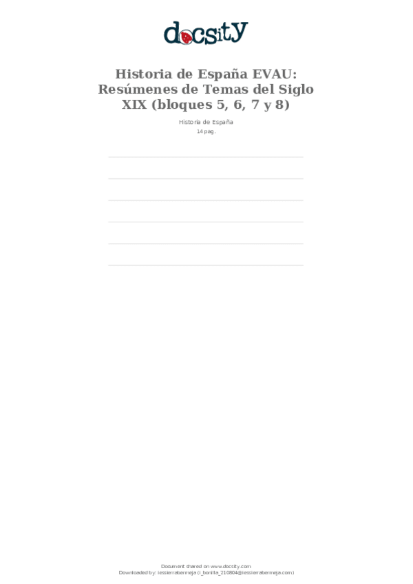Miniatura del documento docsity-historia-de-espana-evau-resumenes-de-temas-del-siglo-xix-bloques-5-6-7-y-8.pdf