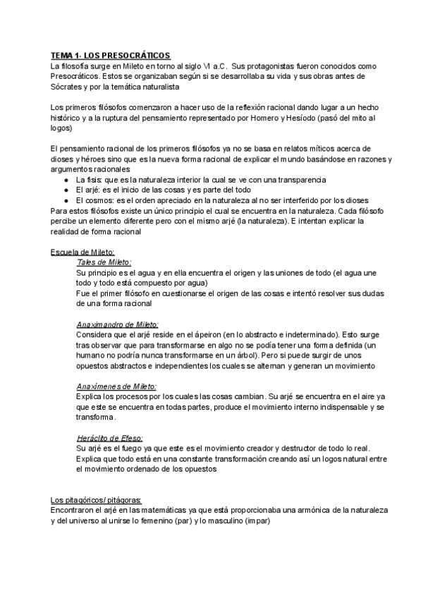 Miniatura del documento Filosofia (Presocráticos a San Agustin 