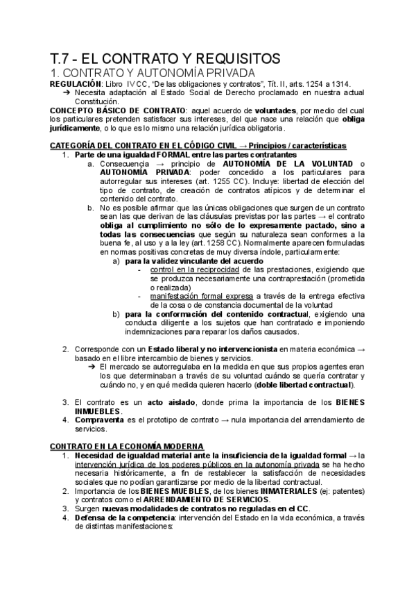Miniatura del documento T.7 - EL CONTRATO Y REQUISITOS