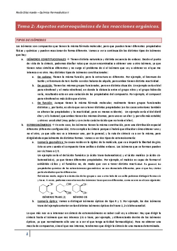 Miniatura del documento Tema 2 - Aspectos estereoquímicos de las reacciones orgánicas.pdf