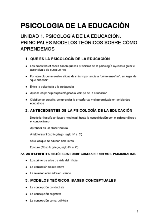 Miniatura del documento Psicología de la Educación Todo