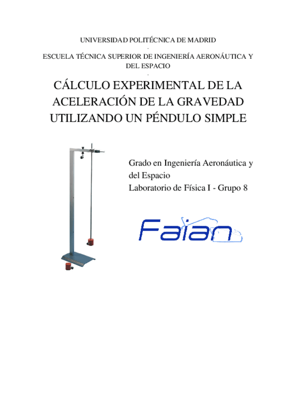 Miniatura del documento Laboratorio Física I  Pendulo.docx