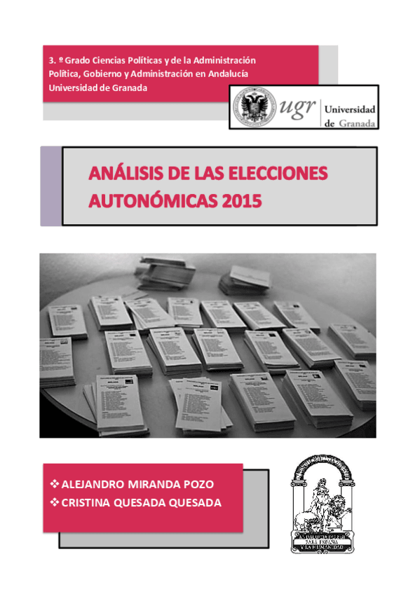Miniatura del documento TRABAJO - + Parte constitucional - Análisis de las Elecciones Autonómicas 2015 - copia.pdf