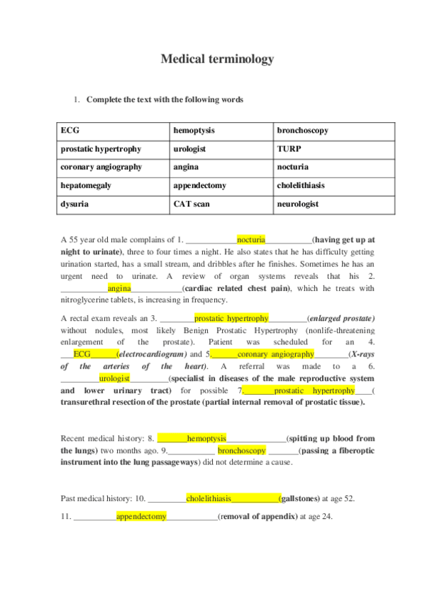 Miniatura del documento Medicine-Medical-terminology-texts-exercise-ANSWERS.pdf