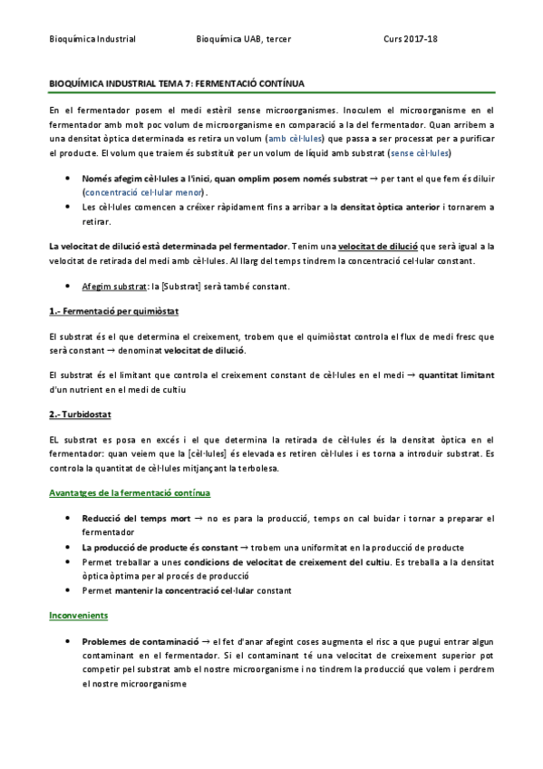 Miniatura del documento BIOQUÍMICA INDUSTRIAL TEMA 7 - FERMENTACIÓ CONTÍNUA.pdf