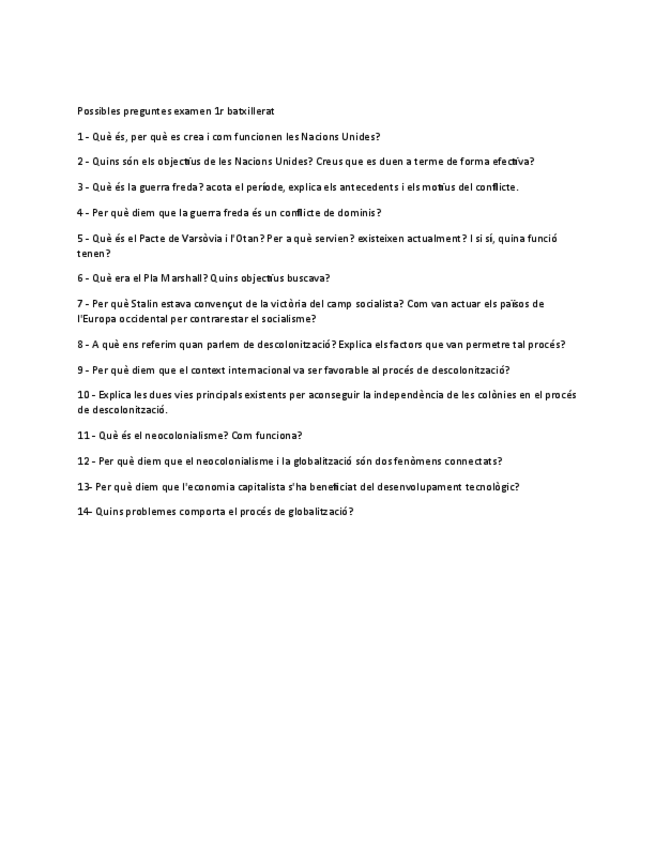 Miniatura del documento Possibles-preguntes-examen-1r-btx-El-mon-a-partir-de-1945.pdf