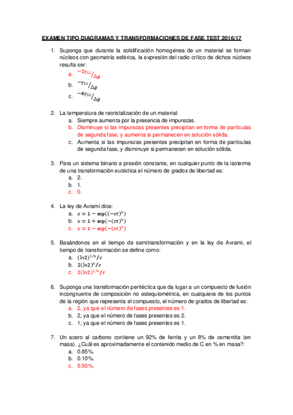 Miniatura del documento EXAMEN TIPO DIAGRAMAS Y TRANSFORMACIONES DE FASE TEST 2016-17.pdf