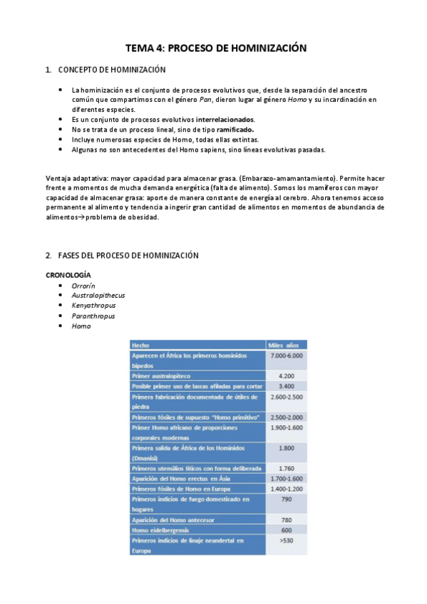 Miniatura del documento TEMA 3 Hominizacion COMPLETO.pdf