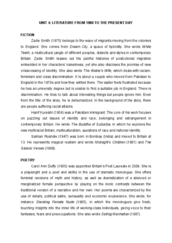 Miniatura del documento UNIT-4-LITERATURE-FROM-1980-TO-THE-PRESENT-DAY.pdf