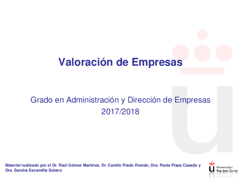 Miniatura del documento 2017-18 T1 Valoracion de Empresas SES ADE.pdf