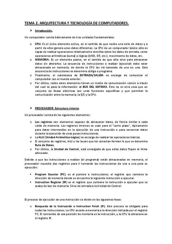 Miniatura del documento TEMA 2. Estructura de computadores
