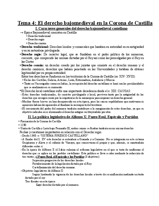 Miniatura del documento Tema-4.-El-derecho-bajomedieval-en-la-Corona-de-Castilla.pdf