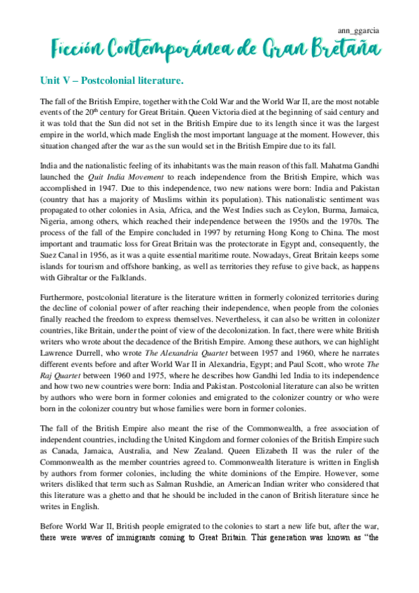 Miniatura del documento Unit-V-Postcolonial-literature.pdf