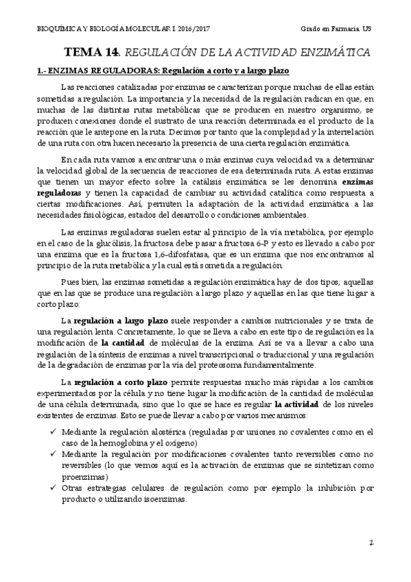 Miniatura del documento TEMA 14 REGULACIÓN DE LA ACTIVIDAD ENZIMÁTICA.pdf